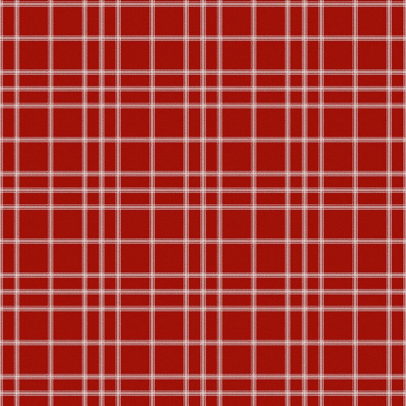 Bright red and white come together in this classic Christmas plaid. 