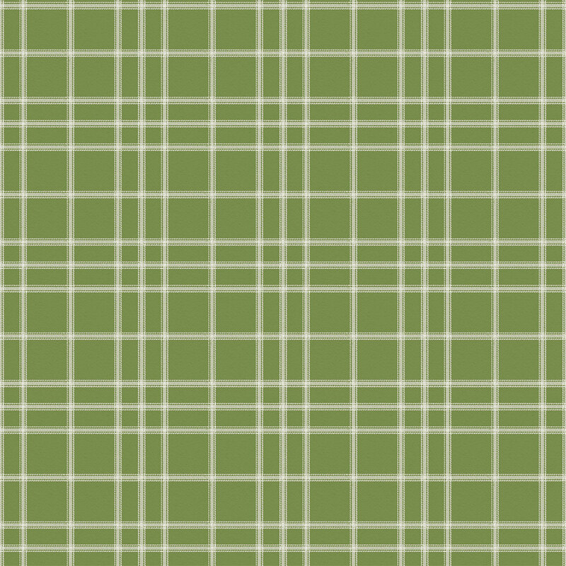Sage green and white come together in this classic Christmas plaid. 