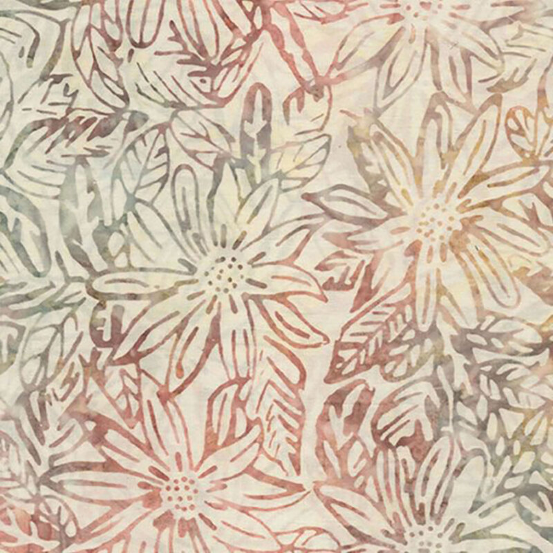 Tonga Campfire TONGA-B2979 BIRCH Large Floral by Timeless Treasures Fabrics