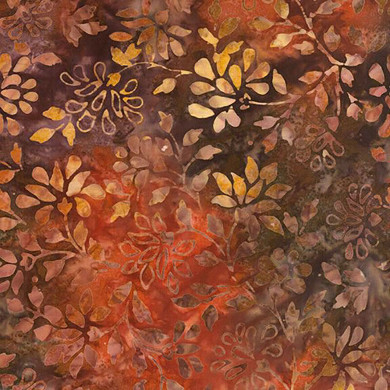 Tonga Campfire TONGA-B4713 ACORN Floral by Timeless Treasures Fabrics