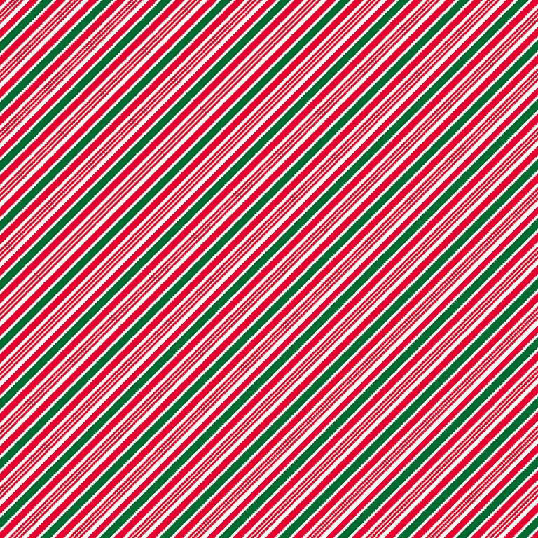 White fabric with a dense pattern of biased red and green stripes.