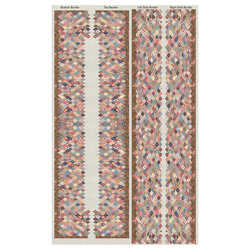 The full diamond patchwork border panel featuring the top, bottom, and side borders.