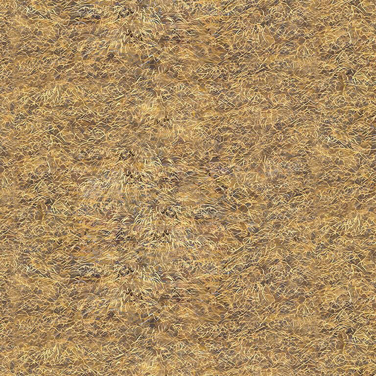 Golden fabric with a packed hay design.