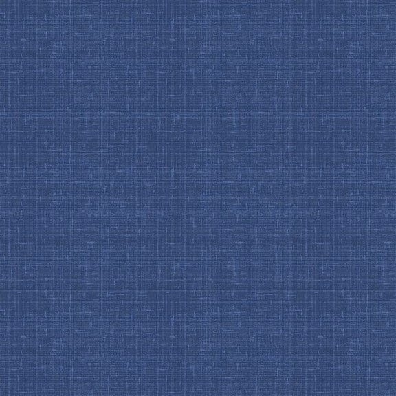 Blue fabric with a rough, crosshatched texture.