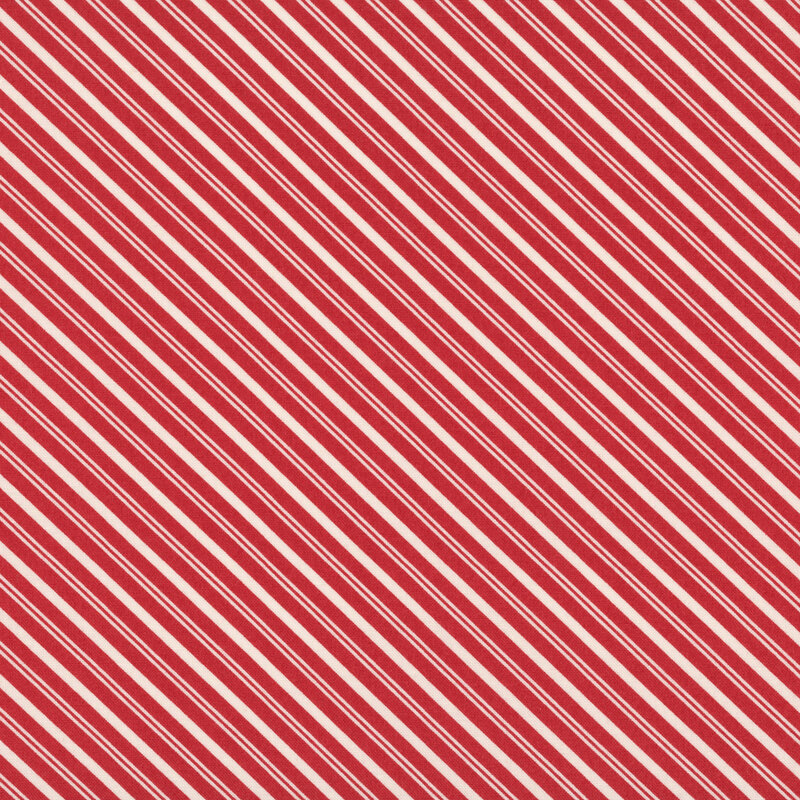 red and white diagonal candy cane stripe.