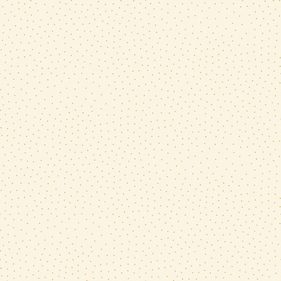 scattered metallic dots on a soft cream background.