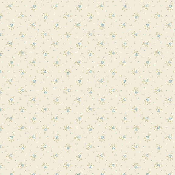 Cream fabric with tiny clusters of berries.