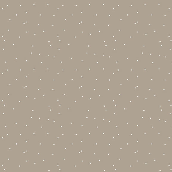 A taupe fabric with scattered white dots.