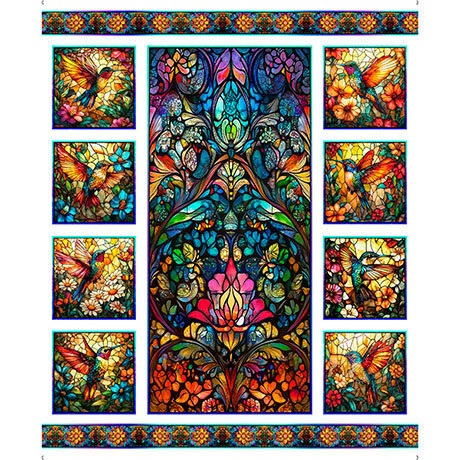 Flight of the Hummingbird 32191-X Multi Panel by Morris Creative Group for QT Fabrics