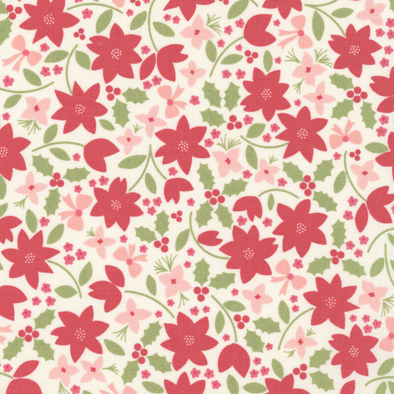 December Darling 31810-11 Snow Christmas Flower by My Sew Quilty Life for Moda Fabrics