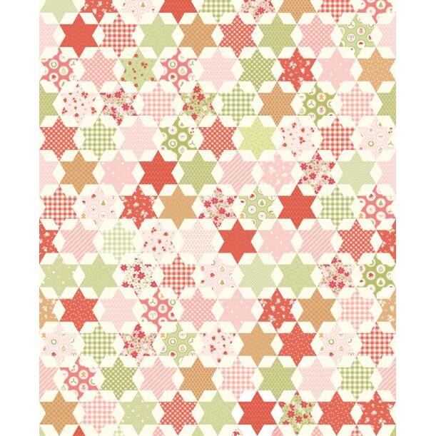 December Darling 31819-11 Snow Star Cheater Cloth by My Sew Quilty Life for Moda Fabrics