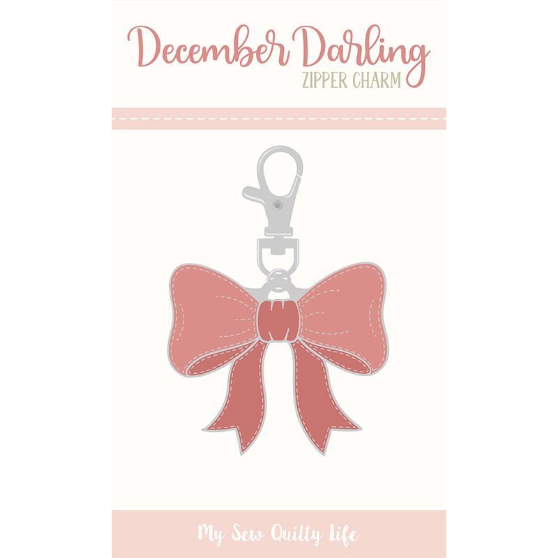 December Darling Bow Zipper Charm