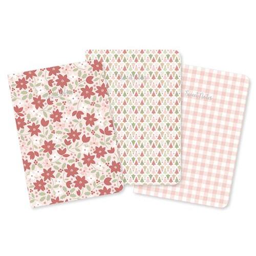 December Darling Set of 3 Notebooks - Stitched