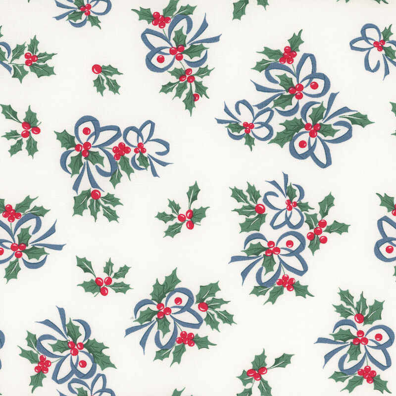 Nantucket Noel 55371-11 White Holly Berry by Camille Roskelley for Moda Fabrics