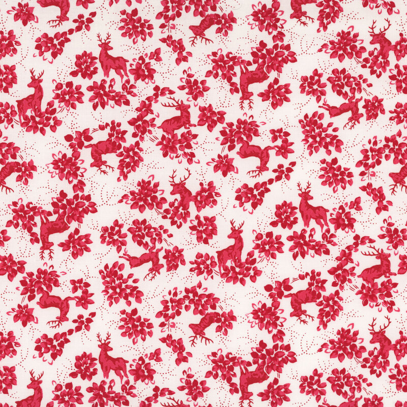 Nantucket Noel 55372-26 Christmas Red Reindeer by Camille Roskelley for Moda Fabrics