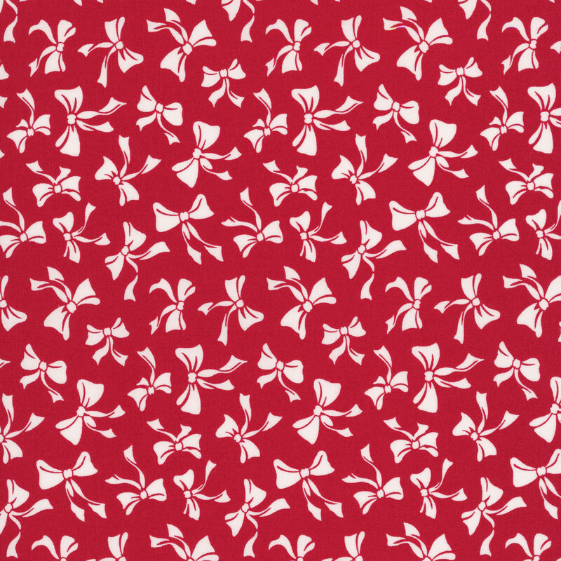 Nantucket Noel 55373-16 Christmas Red Christmas Bows by Camille Roskelley for Moda Fabrics