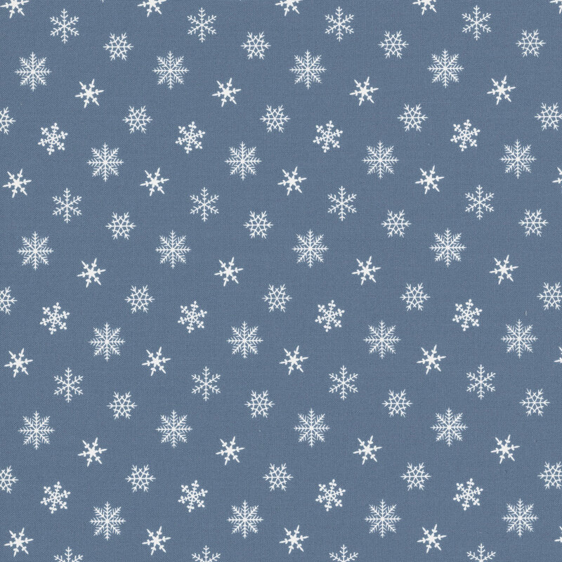 Nantucket Noel 55374-18 Nantucket Blue Fresh Snow by Camille Roskelley for Moda Fabrics