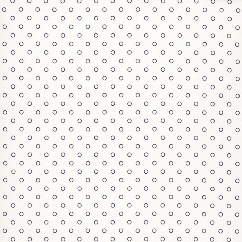 Nantucket Noel 55377-11 White Nantucket Dot by Camille Roskelley for Moda Fabrics