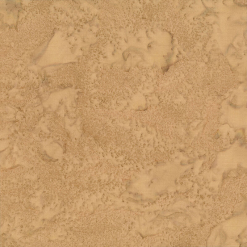 Marbled and mottled camel brown batik fabric.