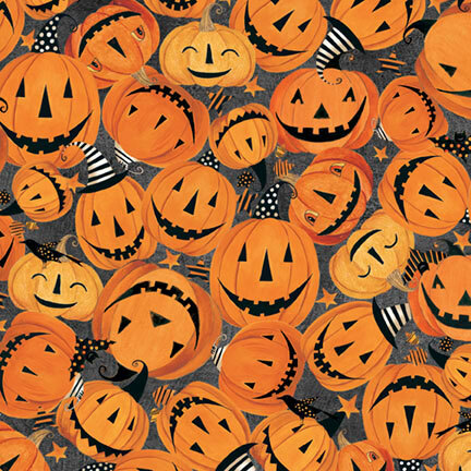 Harvest Moon Magic HMMA-6769 ORNGGREY by Bernadette Deming for P&B Textiles