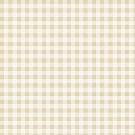 Light tan fabric with a soft cream gingham pattern.