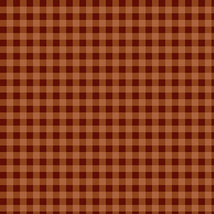 Rust orange fabric with a dark, burnt sienna gingham pattern.