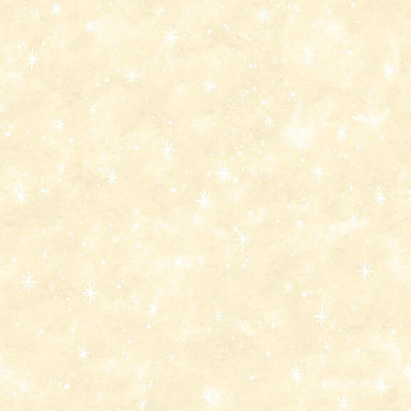 Cream textured fabric with a starry background.