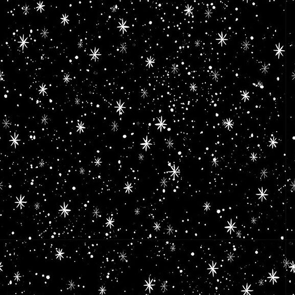 Black textured fabric with a starry background.