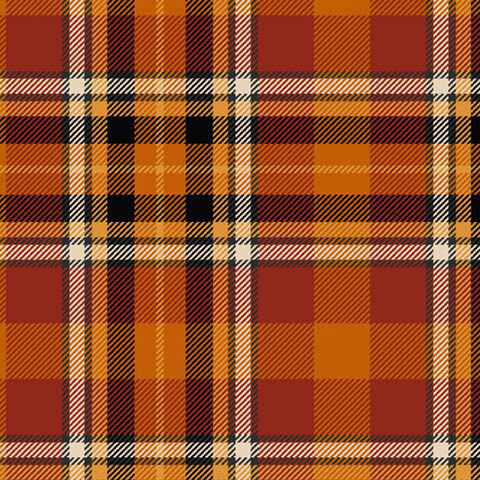 A swatch of orange plaid fabric.