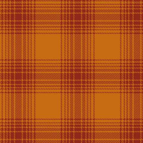 A swatch of orange plaid fabric.