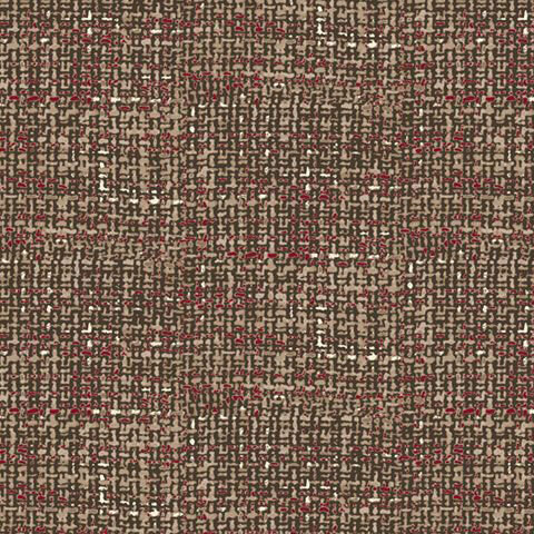 A swatch of printed brown tweed design. 