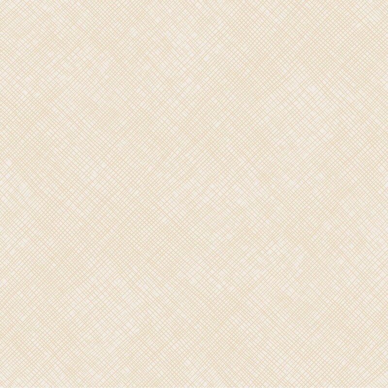 Cream fabric with a biased, tan burlap texture.