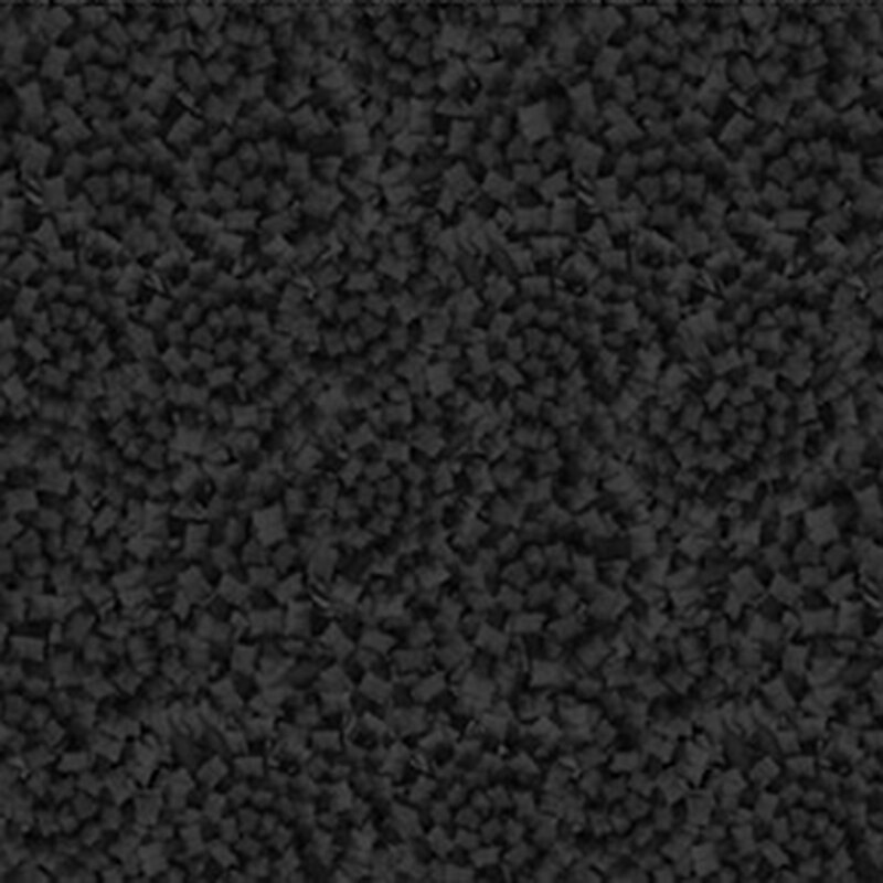 A tonal black fabric with packed pillowy motifs.