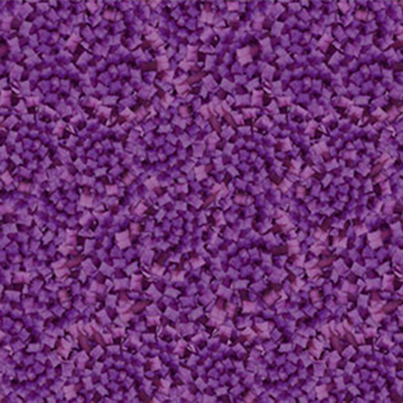 A tonal purple fabric with packed pillowy motifs.