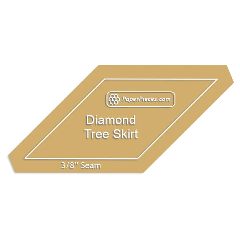 An acrylic diamond tree skirt template.