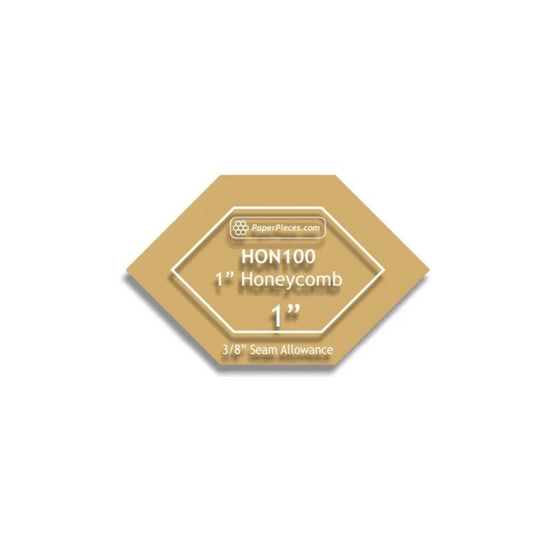 An acrylic 1" honeycomb template.