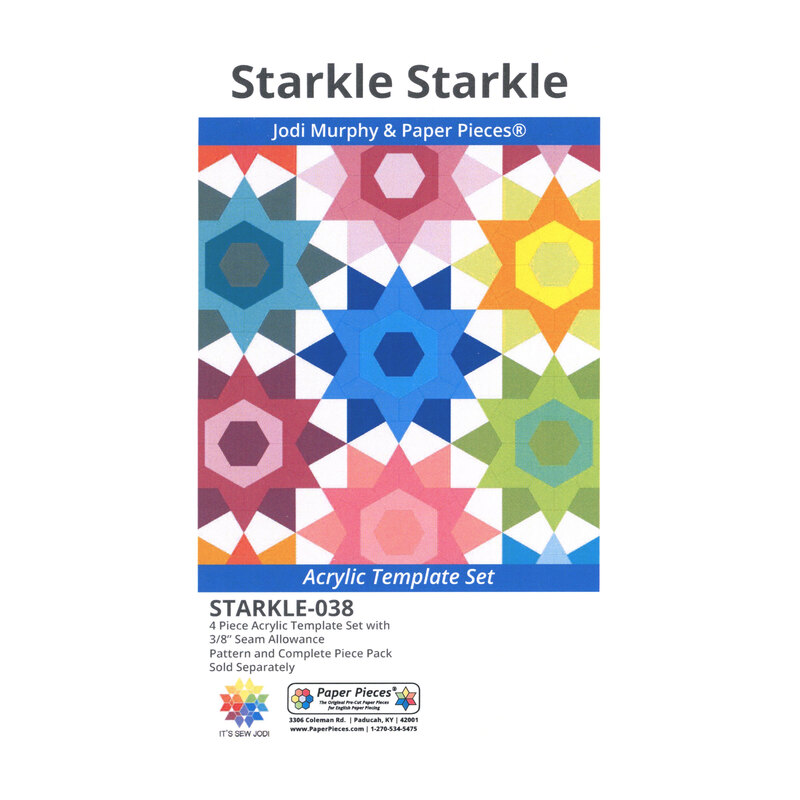 The starkle starkle acrylic template set isolated on a white background.