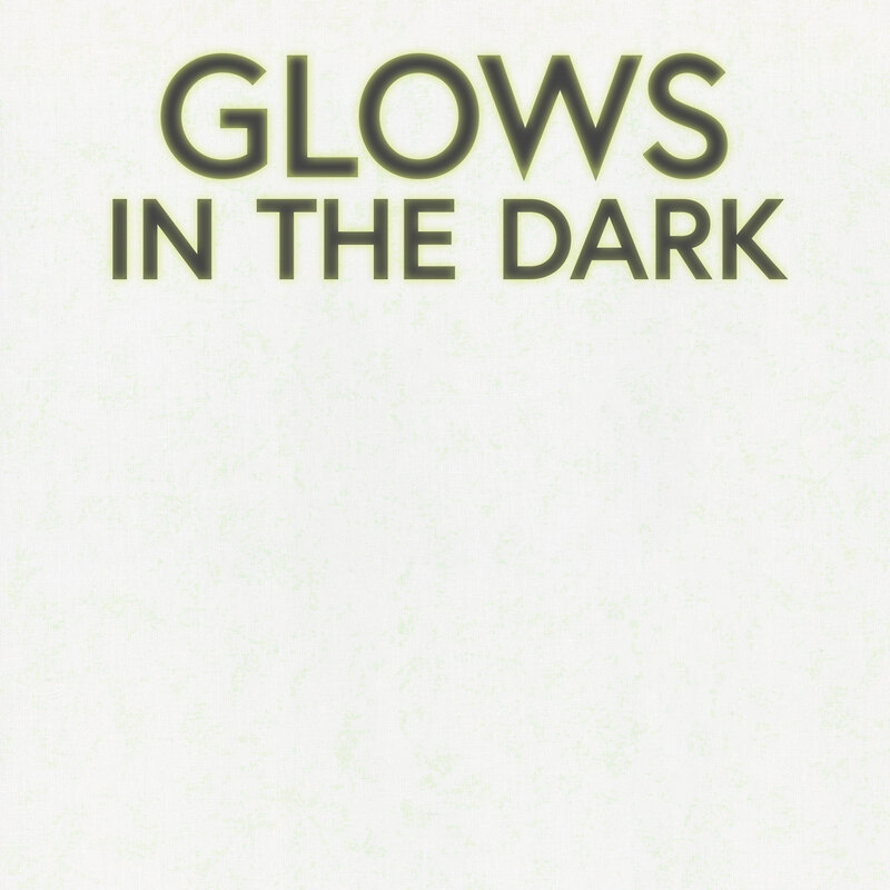 Cream fabric features tonal glow in the dark frost design | Shabby Fabrics