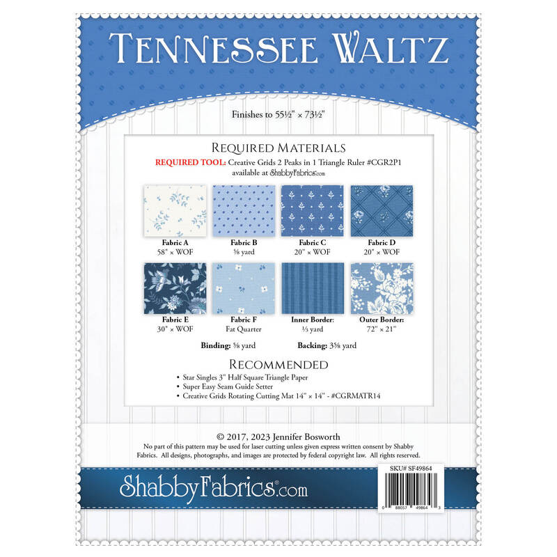 Tennessee Waltz Quilt Pattern - PDF Download | Shabby Fabrics tennessee-waltz-quilt-pattern-pdf-download-shabby-fabrics