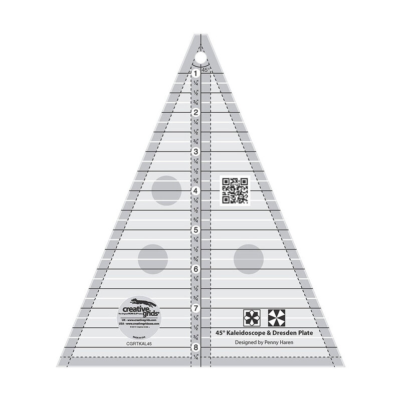 Creative Grids 45° Kaleidoscope Quilt Ruler #CGRTKAL45