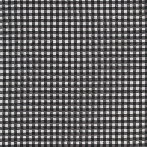 Fabric features black gingham on cream | Shabby Fabrics