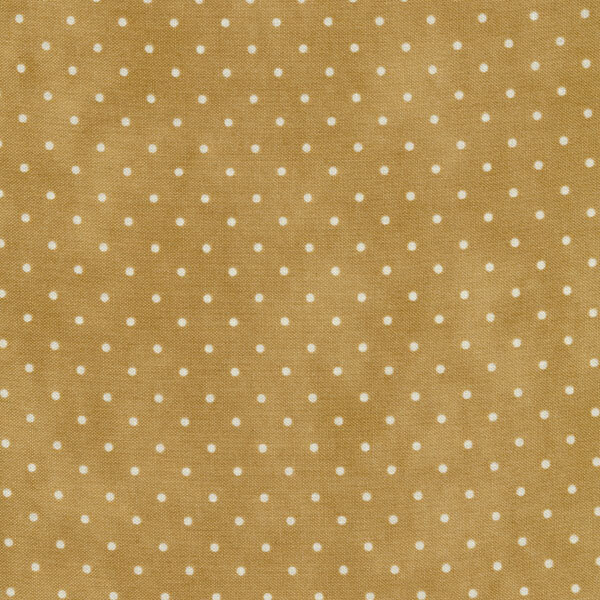 Fabric features tiny cream polka dots on mottled light brown | Shabby Fabrics