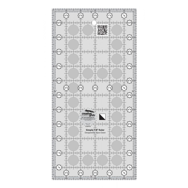 Creative Grids Simple 7/8 Triangle Maker Quilt Ruler 