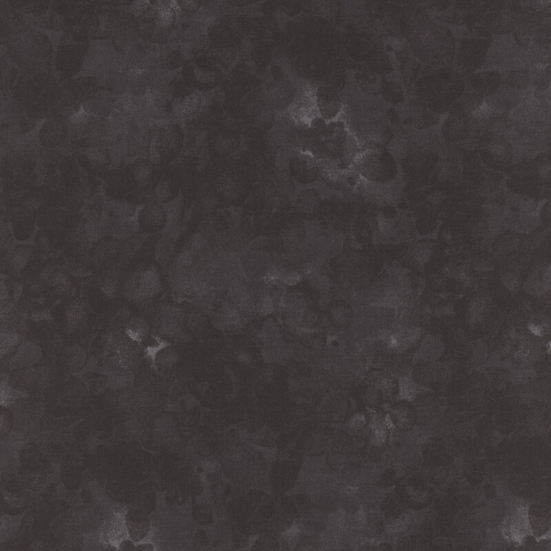 Watercolor mottled black fabric.