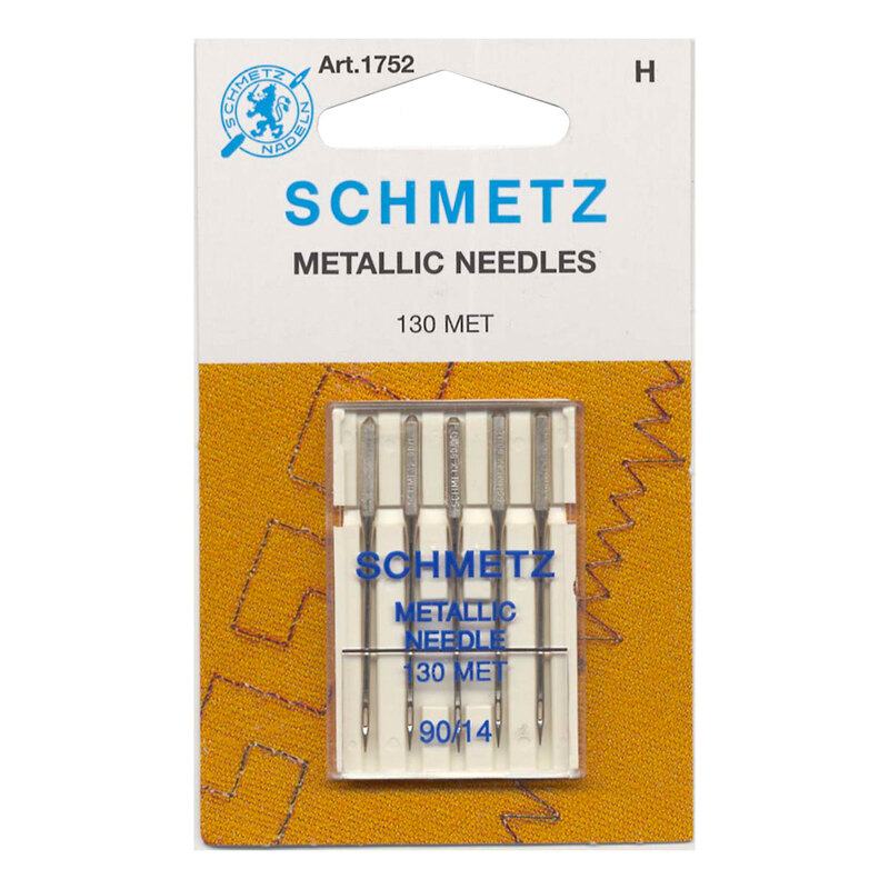 A 5 pack of Schmetz Metallic Needles in size 90/14