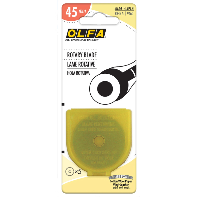 Olfa 45mm Rotary Blades - 5 count