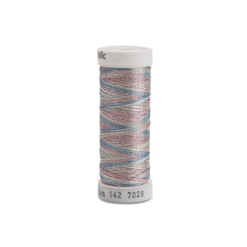 Sulky Original Metallic #7026 Silver/Baby Blue/Pink 140 yd Thread