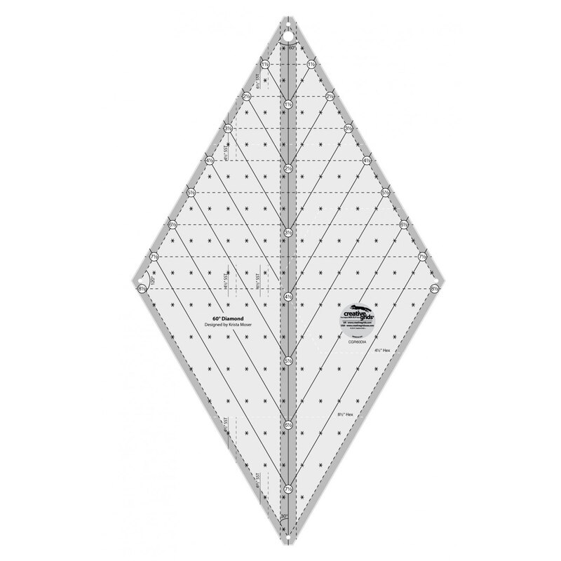 Non-Slip 60 Degree Diamond Ruler