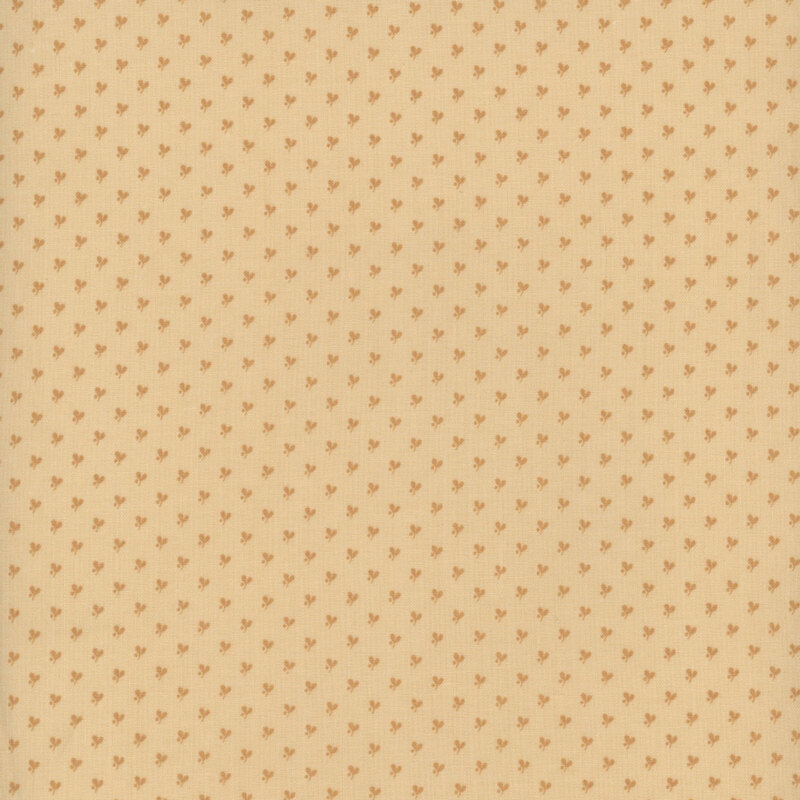 Beige fabric with a tonal dark leaf pattern