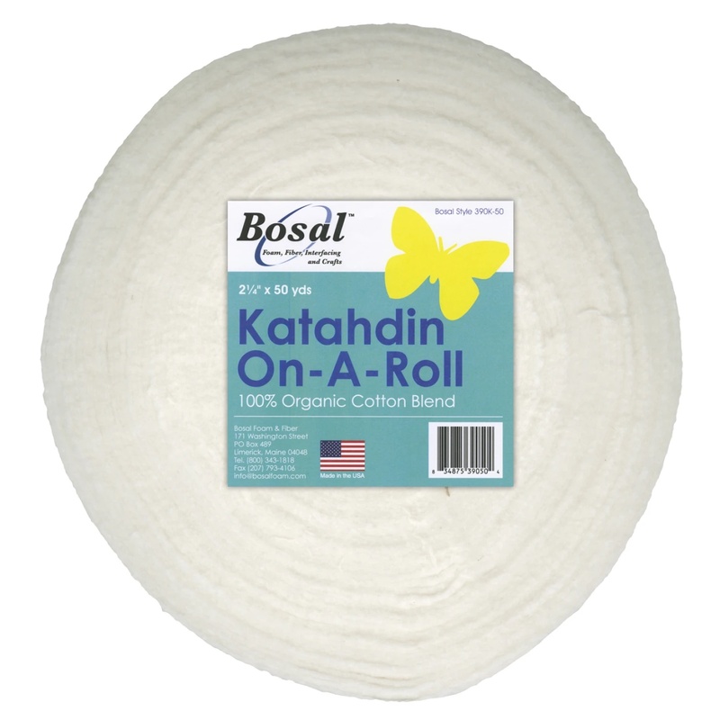 Bosal Katahdin 100% 2.25" Cotton Batting Strips - 50yds - For Jelly Roll Rugs